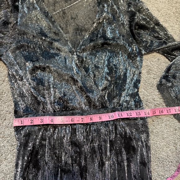 BASH ba&sh Vianca Wrap Effect Metallic Maxi Gown Size 2 US M $630.00 - Picture 9 of 12